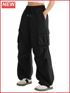 Lightweight Quick Dry Parachute Cargo Pants with Pockets Y2K Hiking